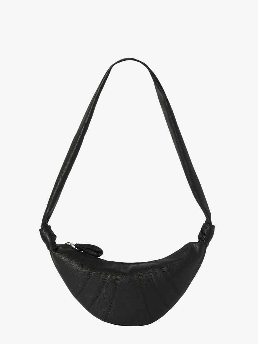 Axelväska LEMAIRE Lemaire Small Croissant Knotted Shoulder Bag Svart | BG0003LL0018BK999