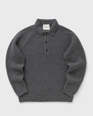 Polotröja CLOSED Knitted Polo Shirt Grå | C86442-98U-22-164, 0
