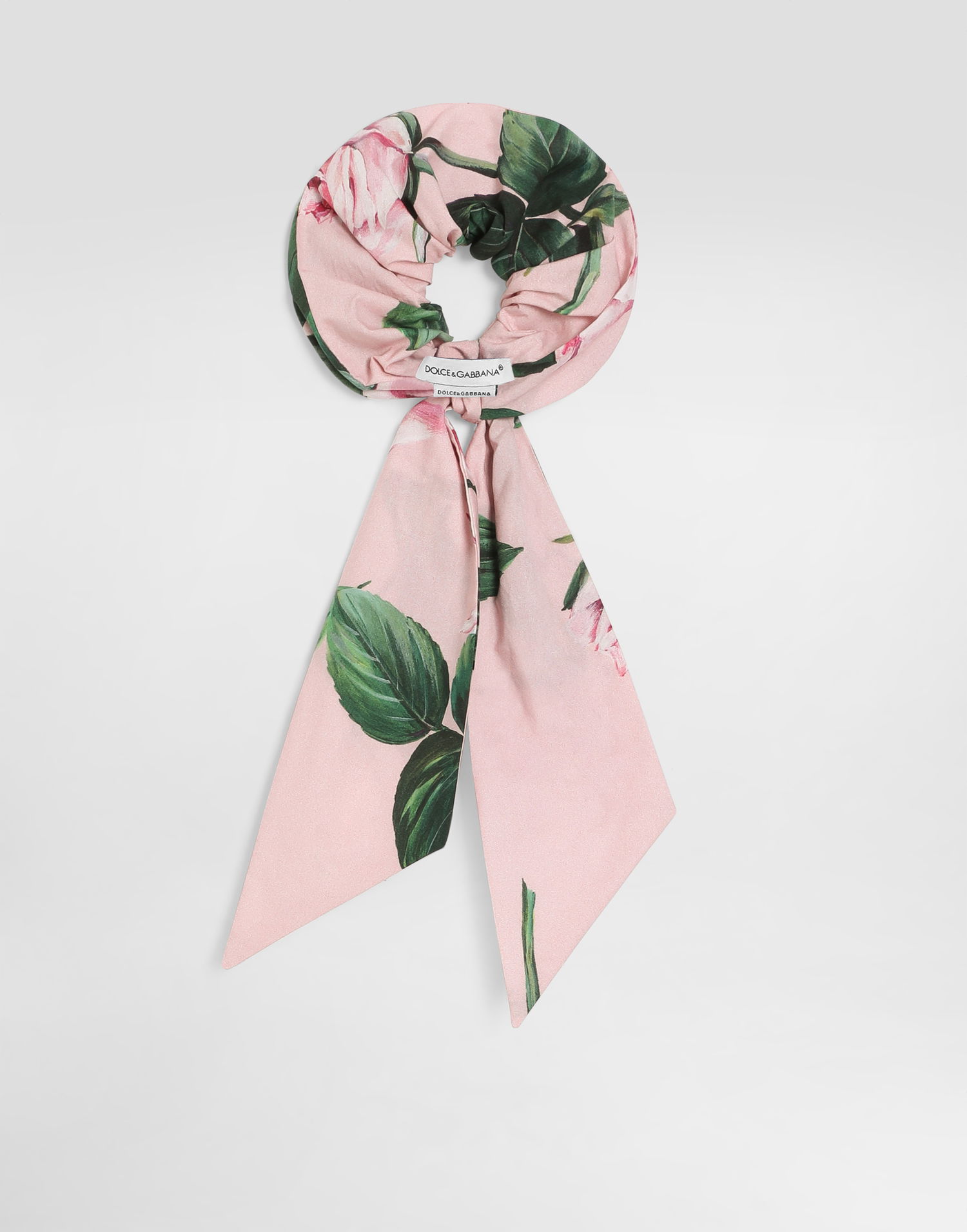 Halsduk Dolce & Gabbana Dolce & Gabbana Rose Print Poplin Scrunchie Rosa | LB7A22HS5S7HF5IZ, 1