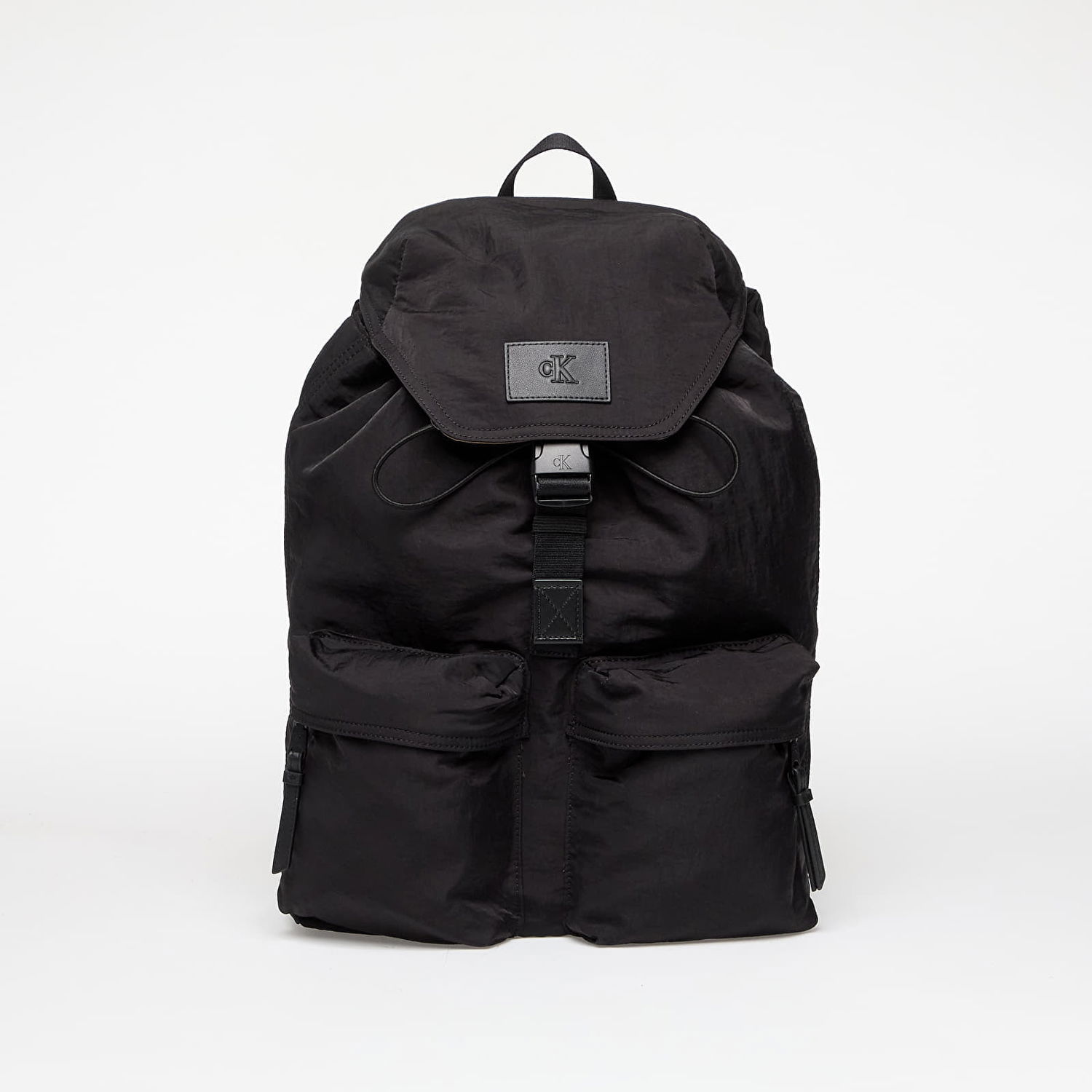 Ryggsäck CALVIN KLEIN Calvin Klein Jeans Metro Nylon Flap Backpack Svart | LV04G3085G UB1, 0