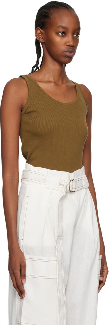 Linne Max Mara Show Ribbed Tank Top Grön | 2313610232600 MM12117, 1