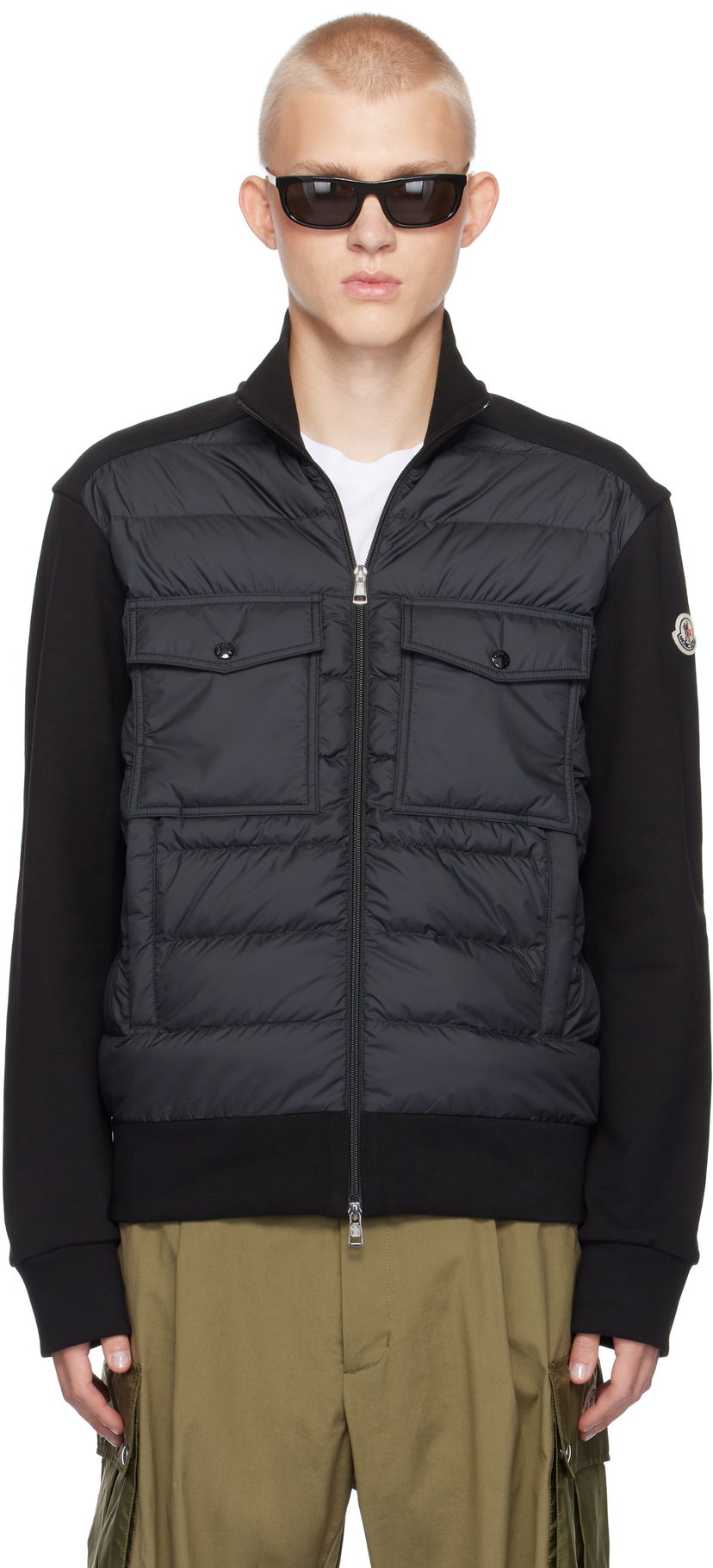 Pufferjacka Moncler Zip Up Down Jacket Svart | J20918G0003389AHS