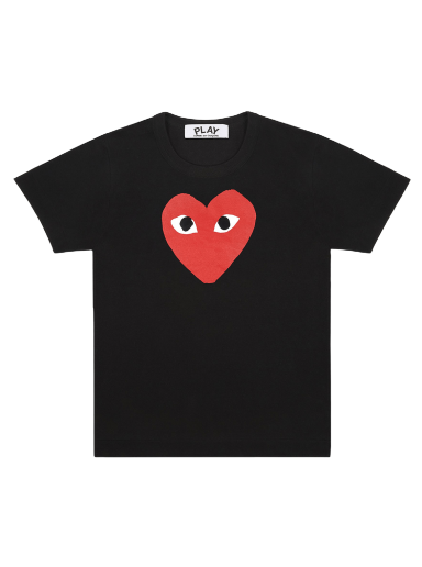 T-shirt Comme des Garçons PLAY Red Heart T-Shirt Svart | AZ T112 051 1