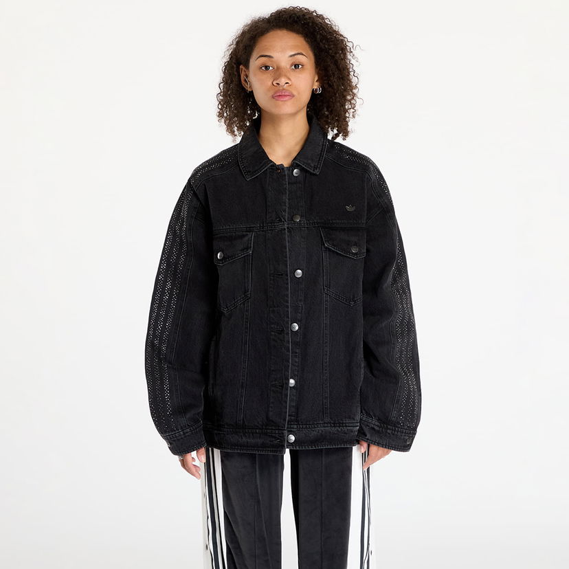 Jacka adidas Originals Atlanta Denim Jacket Black Svart | IW3103