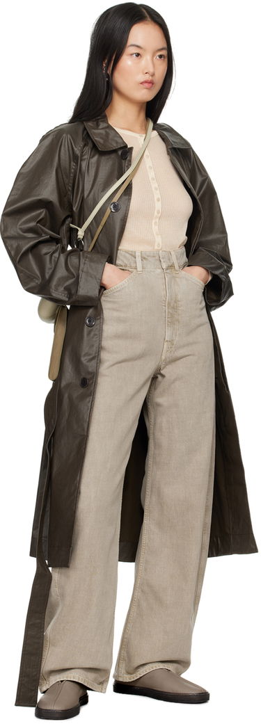 Sweater LEMAIRE Women's Seamless Button Cardigan Beige | TO1157 LK1017, 4