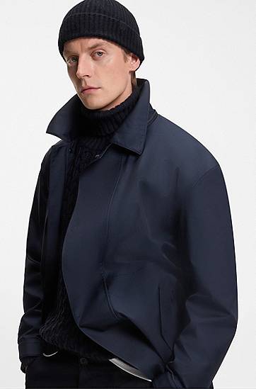 Mössa BOSS BECKHAM x BOSS ribbed beanie hat in virgin wool and cashmere Svart | 50552850, 1