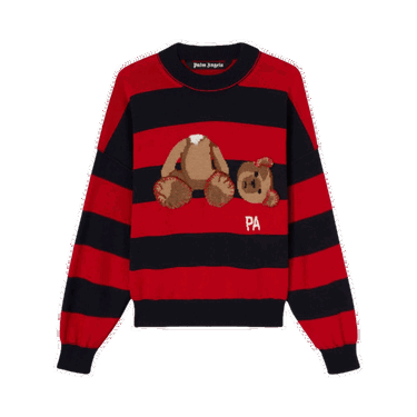 Sweater Palm Angels Bear Striped Sweater Röd | PMHE007S22KNI0014660, 0