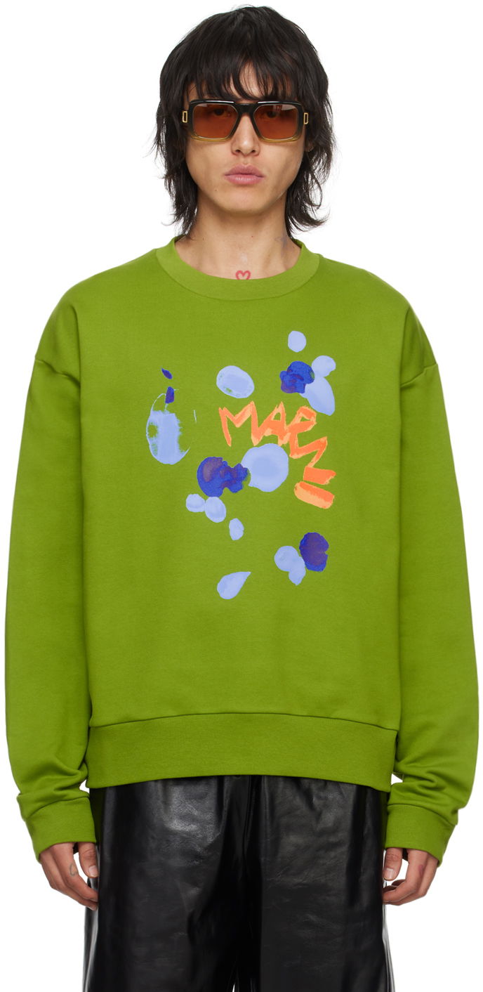 Sweatshirt Marni Kiwi Sweatshirt Grön | FUMU0074PE USCW17