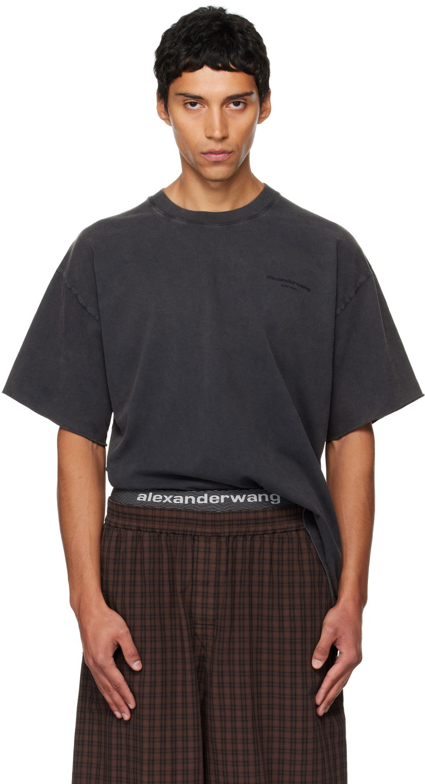 T-shirt Alexander Wang Alexander Wang Short Sleeve T-Shirt Svart | 6CC3251101