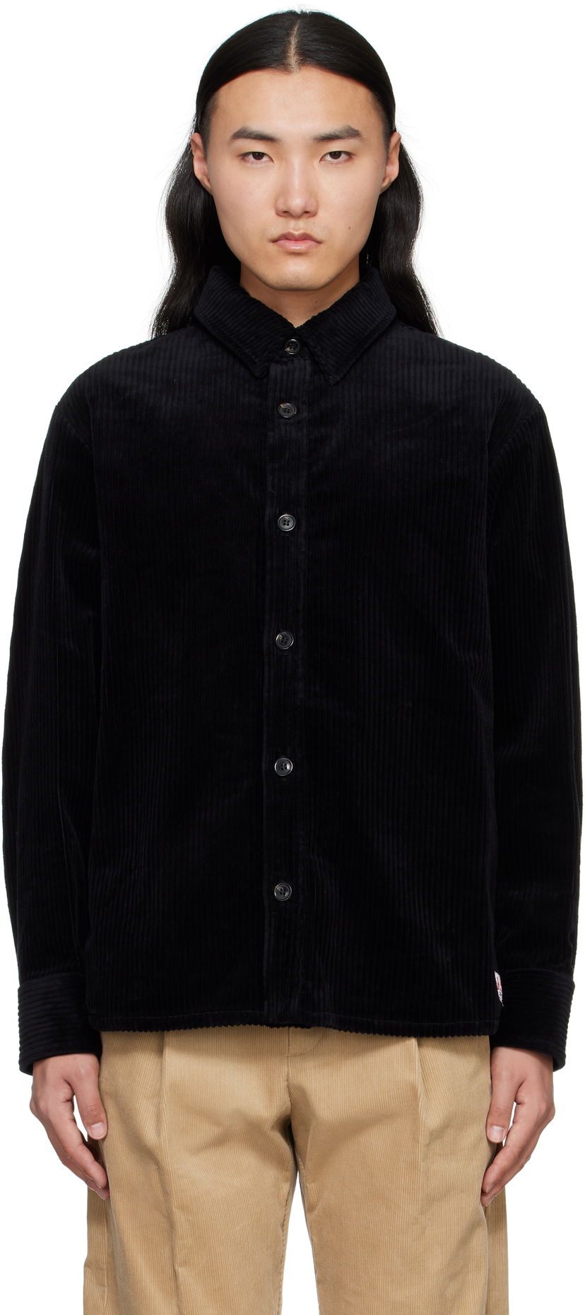 Skjorta A.P.C. A.P.C. Boris Corduroy Overshirt Svart | COHDW-H02811