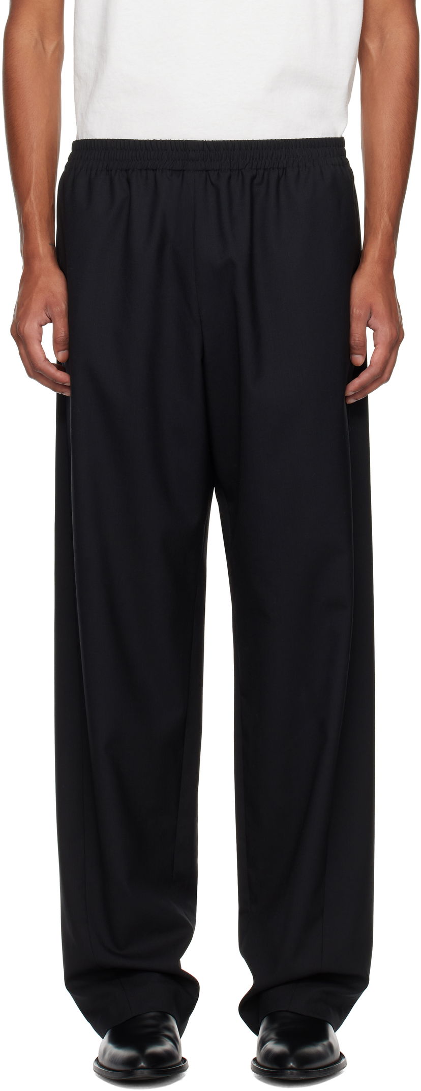 Byxor The Row Konan Elastic Waist Trousers Svart | 803-W3464