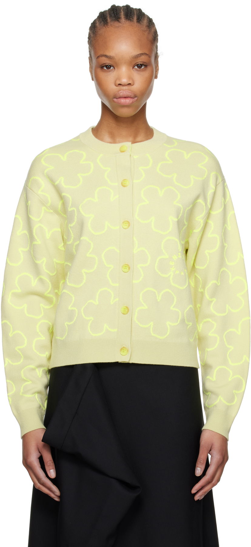 Sweater KENZO Kenzo Paris 'Hana Dots' Embroidered Cardigan Gul | FF52CA4783CP