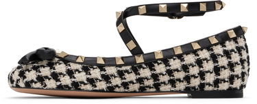 Skovård Valentino Valentino Garavani Rockstud Tweed Ballerina Flats with Bow Detail Flerfärgad | 6W2S0HB6MTB, 2
