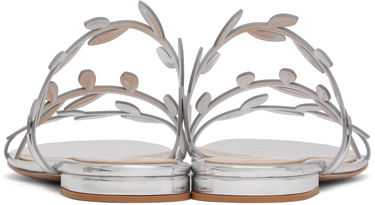 Sneakers och skor Gianvito Rossi Flavia 05 Leaf Detail Slide Sandals Metallisk | G15680-05RIC-MET, 1