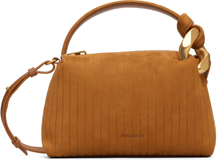 Handväska JW Anderson Suede-Effect Paneled 'The JWA Small Corner' Bag Brun | HB0758-LA0375