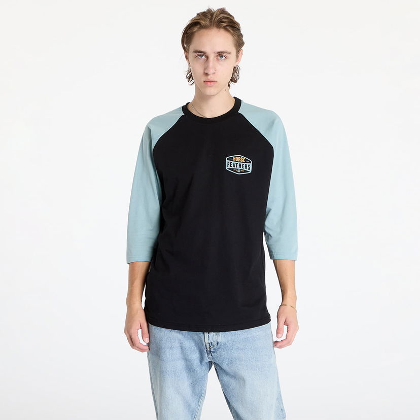 T-shirt Horsefeathers Hexagon II Raglan T-Shirt Black M Svart | SM1353A
