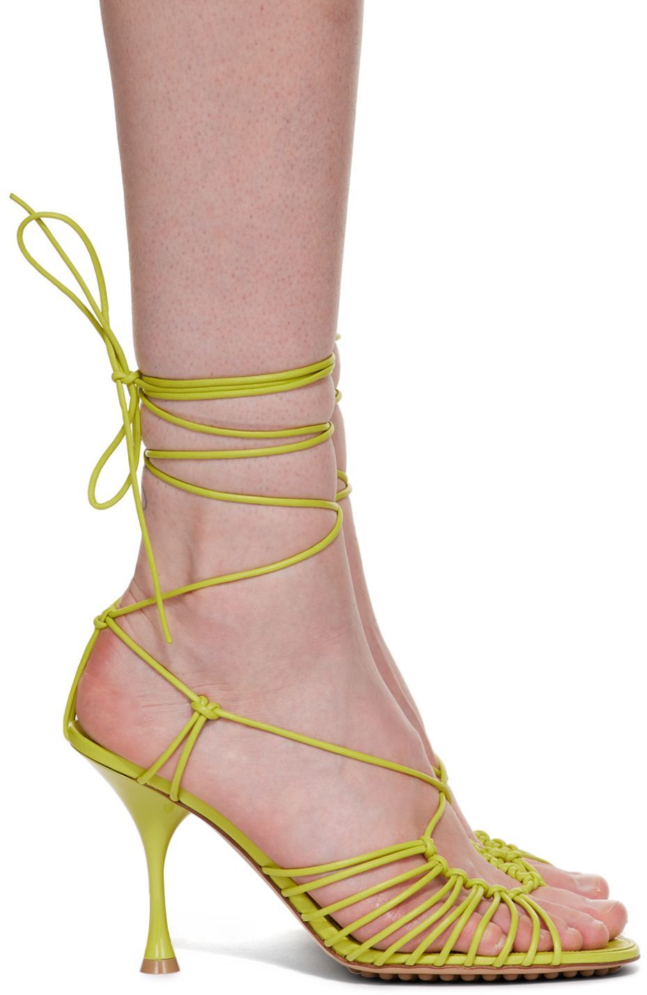 Sneakers och skor Bottega Veneta Lagoon Dot Heeled Sandals "Green" Grön | 696242 VBSD0, 0