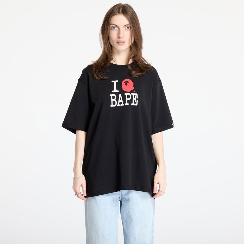 T-shirt BAPE A BATHING APE Bape Logo Inside Out Relaxed Fit Tee Svart | 001CSL301352MBLK