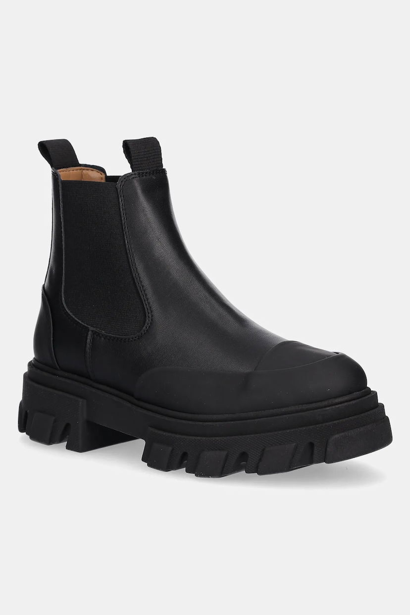Sneakers och skor GANNI GANNI Cleated Low Chelsea Boots Svart | S3237