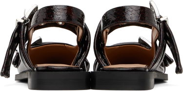 Bälten GANNI GANNI Snake Buckle Flats Brun | S2951, 1