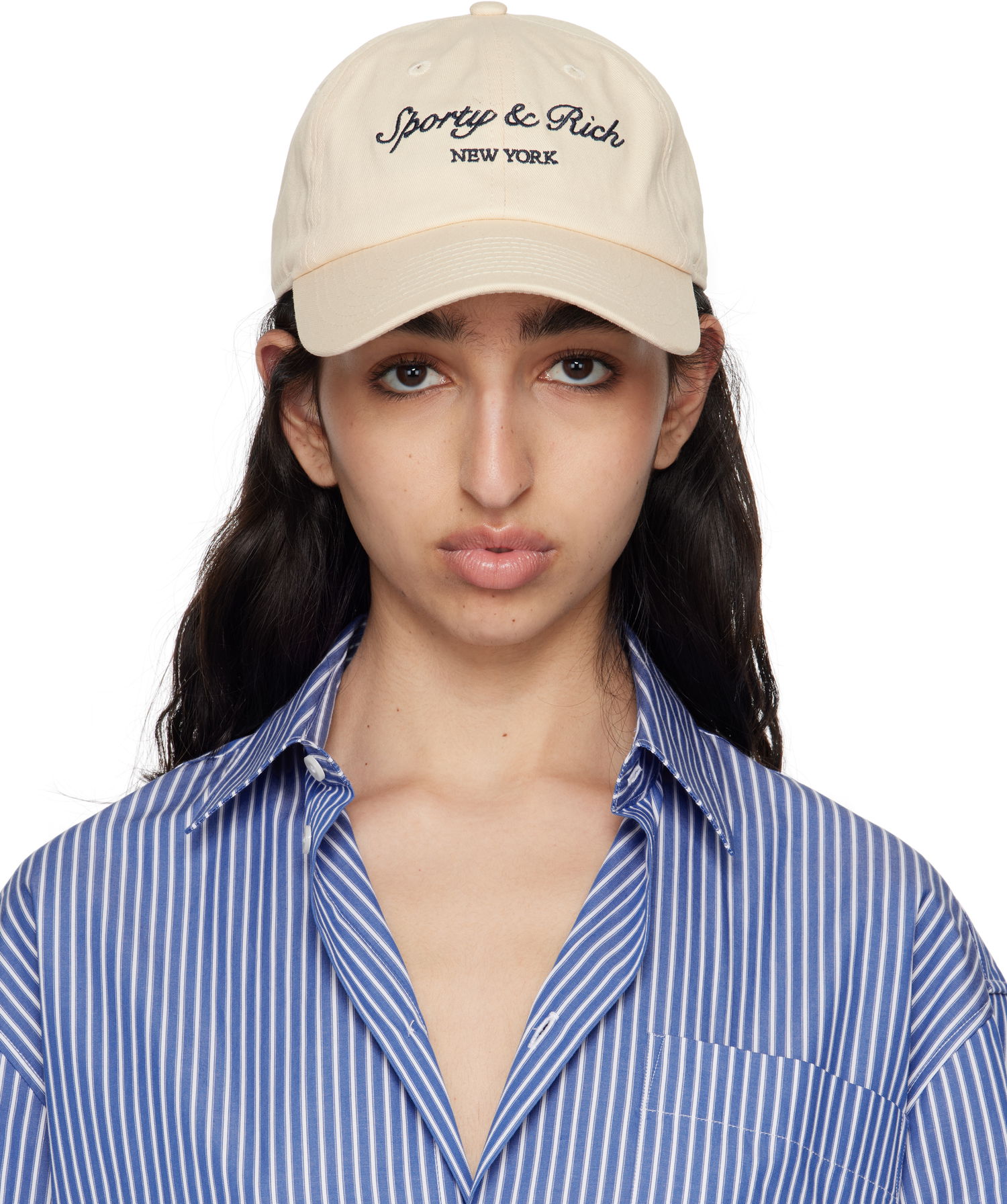 Keps Sporty & Rich Sporty & Rich Syracuse Baseball Cap Beige | AC040612322CR01, 0