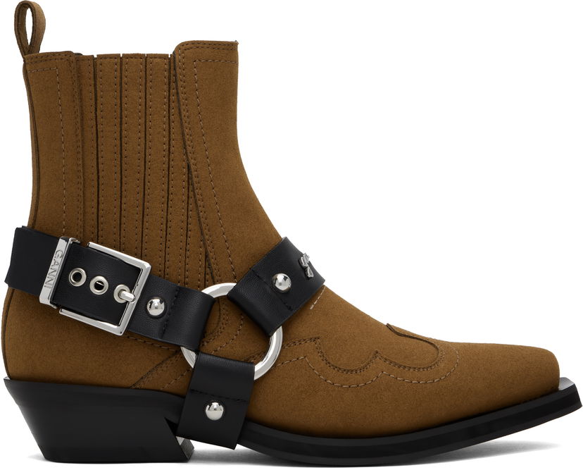 Sneakers och skor GANNI GANNI Low Cut Western Chelsea Boots Brun | S2747