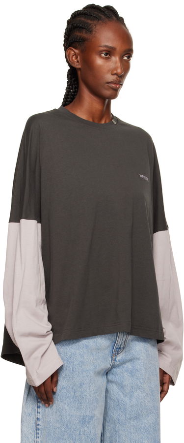 T-shirt We11done Coding Long-Sleeved Layered T-shirt Flerfärgad | WD-TT2-25-736-U-GY, 1
