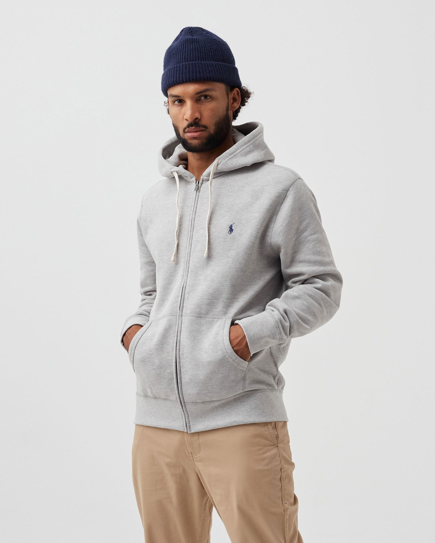 Sweatshirt Polo by Ralph Lauren Long Sleeve Knit Hoodie Grå | 710813297002, 1