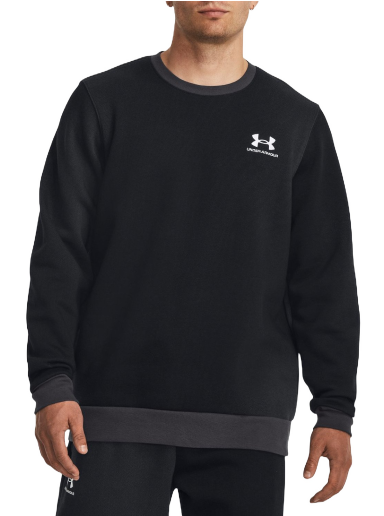 Sweatshirt Under Armour Essential Fleece Crewneck Svart | 1381213-001