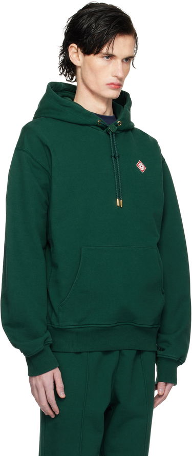 Sweatshirt Casablanca Diamond Logo Cotton-Jersey Hoodie Grön | MPS25-JTP-292-01, 1