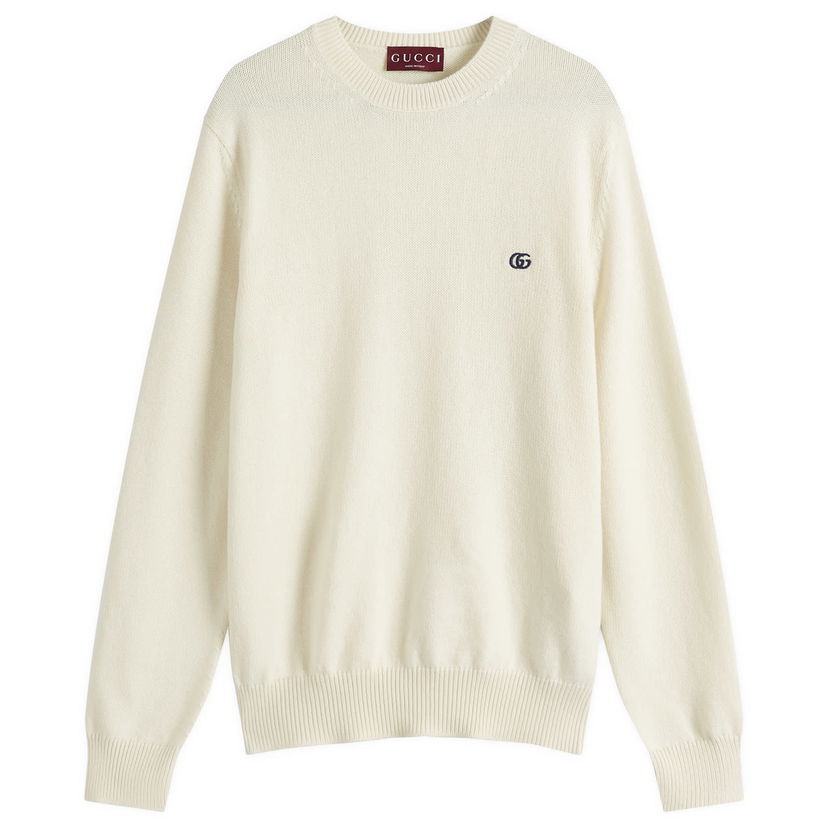 Sweater Gucci Gucci Men's Crew Knit, Large Vit | 815007-XKEK4-9692