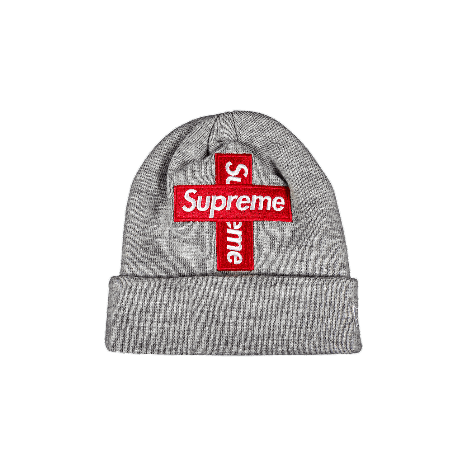 Mössa Supreme New Era x Cross Box Logo Beanie Grå | FW20BN14 HEATHER GREY, 0