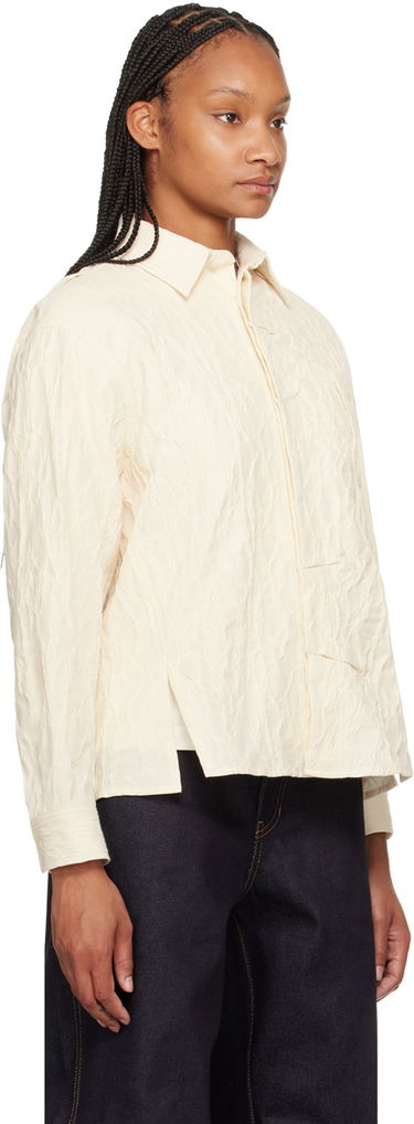 Skjorta ADER ERROR Textured Button-Up Shirt Beige | BN01SSSH0102IV, 4