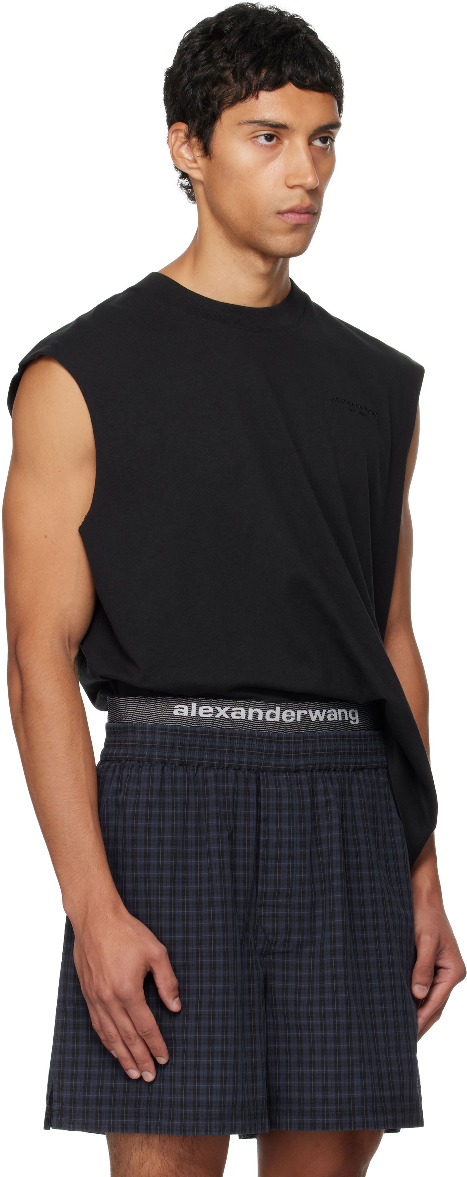 Linne Alexander Wang Alexander Wang Muscle Tank Top Mörkblå | 6CC3251105, 1
