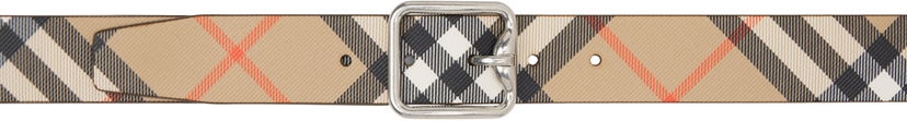 Bälten Burberry Beige Reversible Check B Buckle Belt Beige | 8092046
