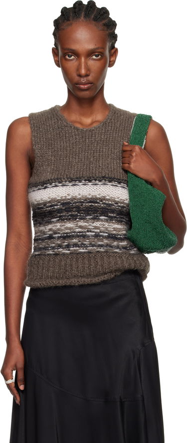 Väst OUR LEGACY Pleaser Striped Knitted Vest Flerfärgad | W4253PB, 0