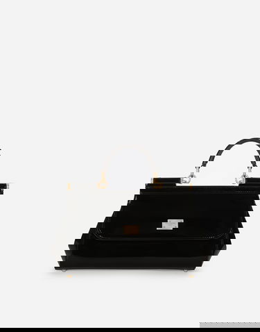 Handväska Dolce & Gabbana Dolce & Gabbana Patent Leather Sicily Handbag Svart | BB7652B147180999, 0