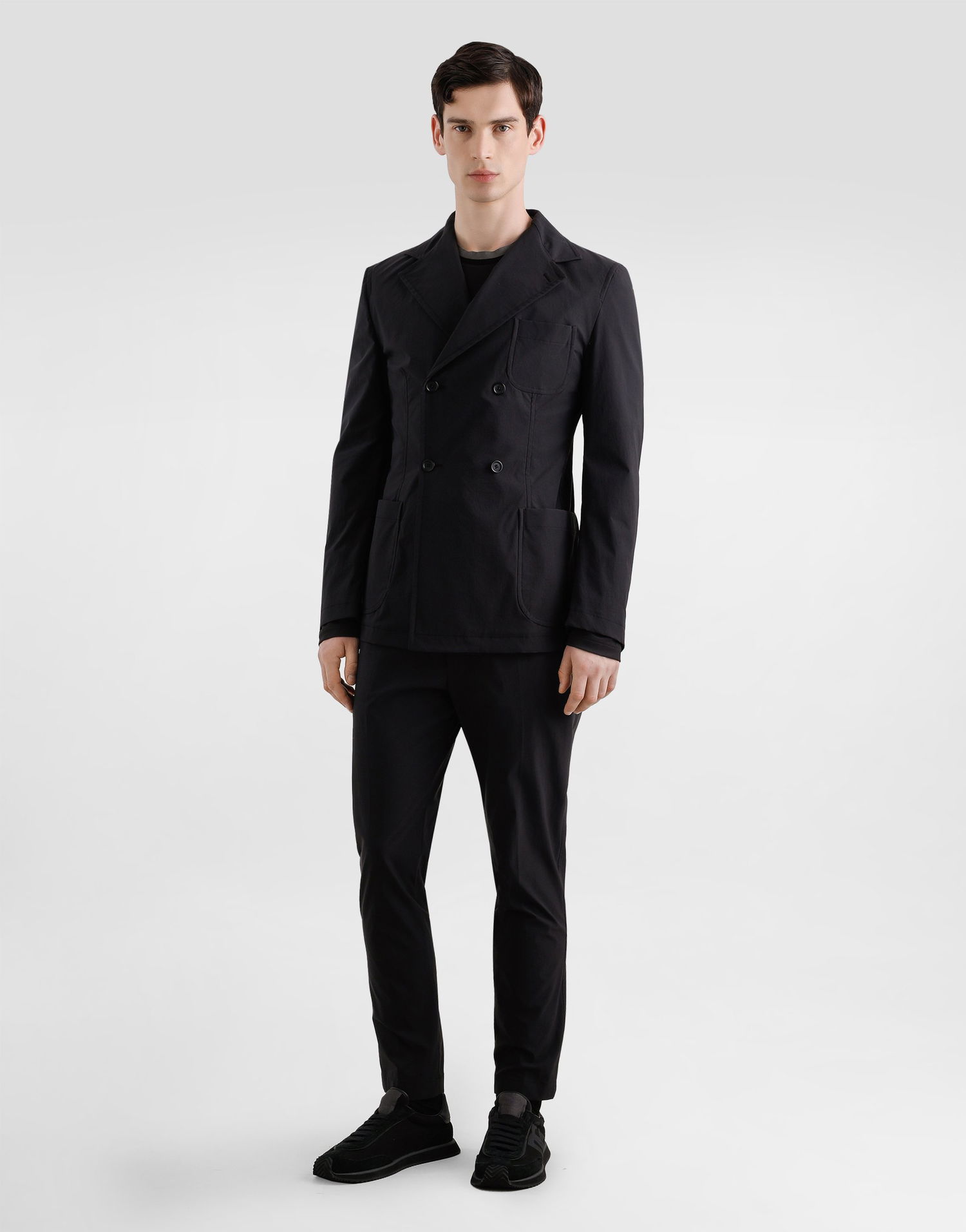 Byxor Dolce & Gabbana Dolce & Gabbana Nylon Canvas Cropped Trousers 52 Svart | GW13ETFUUDDN0000, 1