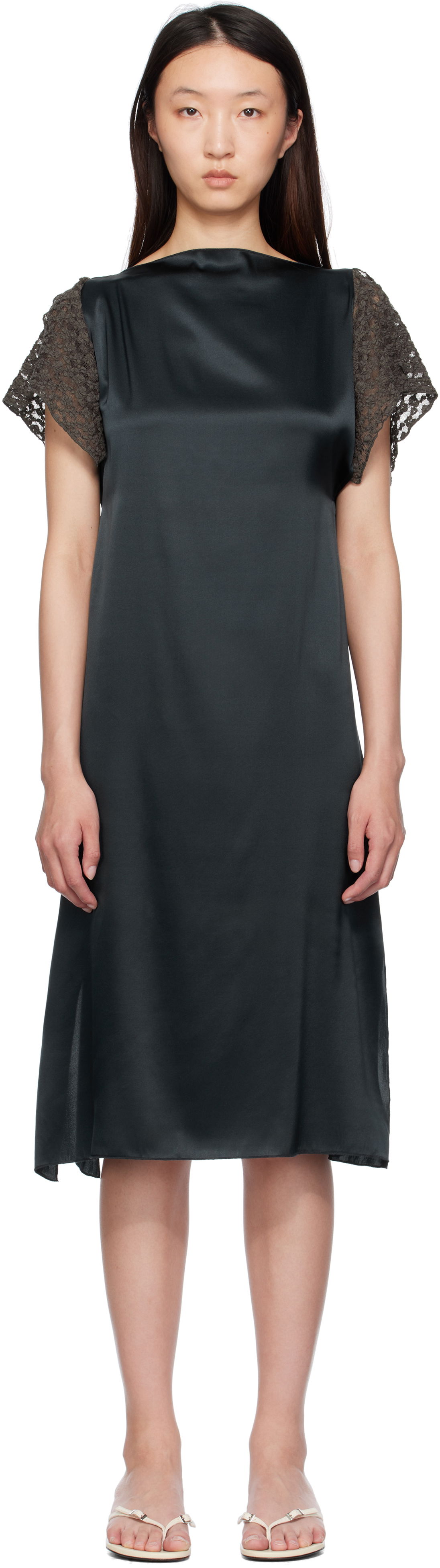 Klä Baserange Baserange Olin Midi Dress Grön | DROL-SS-SU25, 0