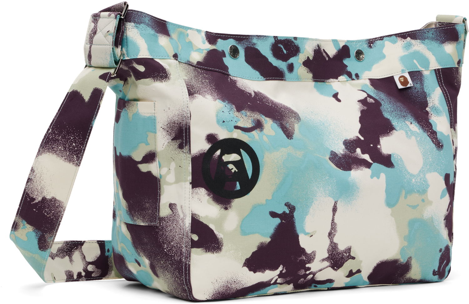 Axelväska BAPE A Bathing Ape Map Camo Messenger Bag Flerfärgad | 001BAL301021M, 1