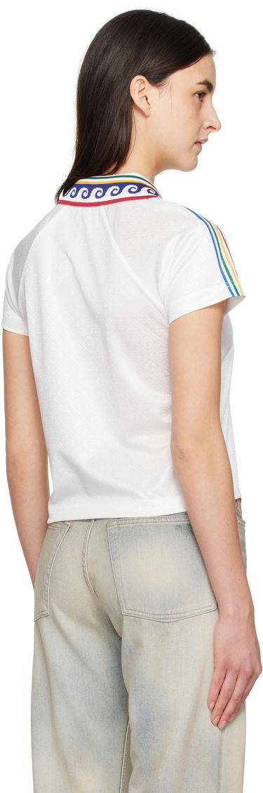 T-shirt Casablanca Casablanca Jacquard Monogram Football T-Shirt Vit | WPS25-JTP-302-01, 2
