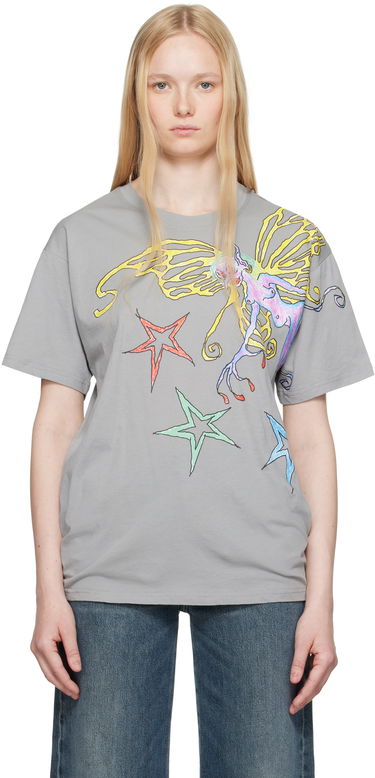 T-shirt Diesel Diesel T-Buxt-Q1 Graphic T-Shirt Grå | A17719 0AKBY, 0