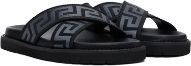 Sneakers och skor Versace Versace Greek Ribbon Sandals Svart | 1016188_1A13481, 3