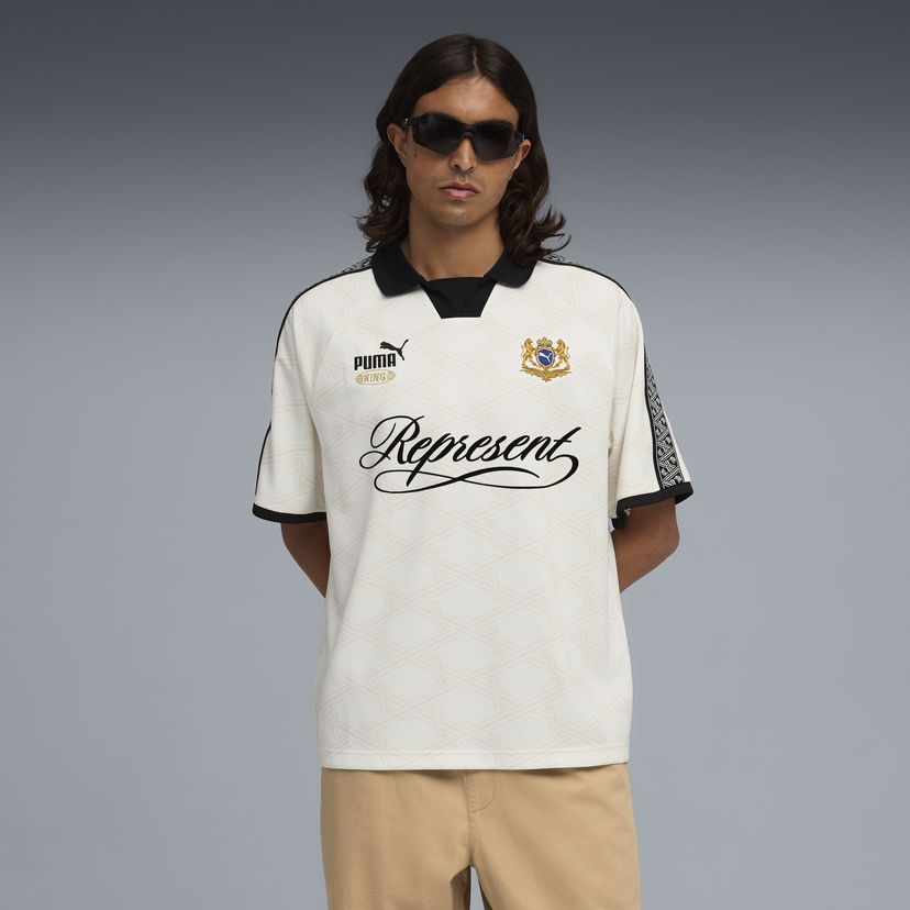 Jersey Puma REPRESENT KING Collared Football Jersey Vit | 633784_31