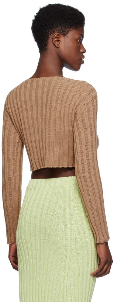 Sweater Baserange Baserange Macau Knit Top Brun | KNMAC-CO-SP24, 2