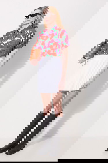 Skjorta A.P.C. Regular-Fit Floral-Print Linen-Blend Shirt Röd | VIAJQ.F12504, 2