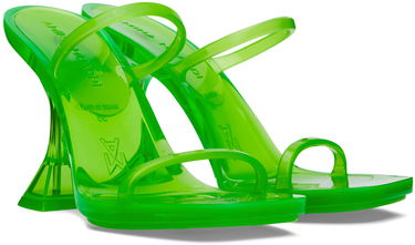 Tillbehör Amina Muaddi Amina Muaddi Brito Slipper Heeled Sandals Grön | 11S333533BRI, 3