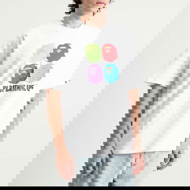 T-shirt BAPE Multi Ape Head T-Shirt Vit | 001TEL801318M-WHT, 2