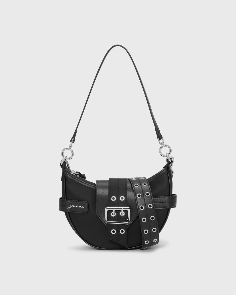 Handväska GANNI Bucky Bag Small Crossbody Nylon Svart | A6134-099