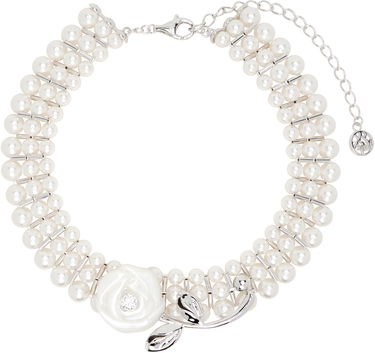 Halsband SHUSHU/TONG SHUSHU/TONG YVMIN Edition Rose Layers Pearl Necklace Vit | 25603SLV00NN, 0
